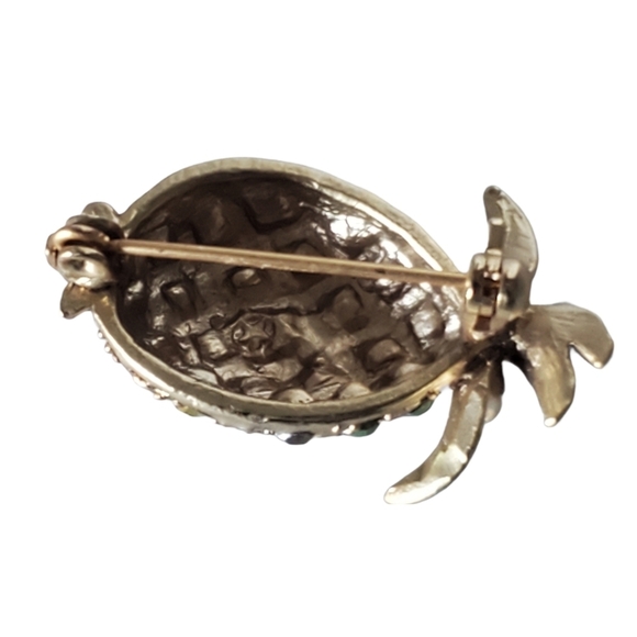 3 Robert Rose Pave Rhinestone Fruit Pins Brooches Cherry Pineapple Grapes - Picture 3 of 8